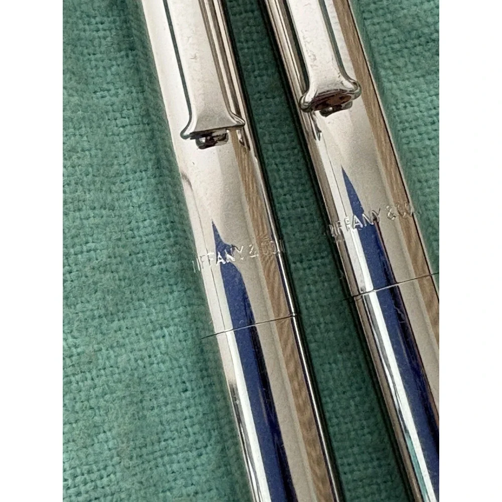 Vintage Tiffany & Co. Sterling Silver T-Clip Ballpoint Pen & Mechanical Pencil